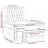 Cama box spring con colchón tela marrón oscuro 120x200