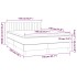 Cama box spring colchón y LED terciopelo rosa 140x190