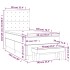 Cama box spring con colchón tela azul 90x200