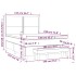Cama box spring con colchón tela color crema 140x190