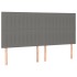 Cama box spring con colchón tela gris oscuro 160x200