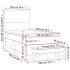 Cama box spring con colchón cuero sintético gris 100x200