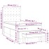 Cama box spring con colchón cuero sintético blanco 90x190
