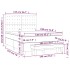 Cama box spring con colchón cuero sintético gris 140x190