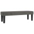 Cama box spring con colchón terciopelo gris oscuro 160x200