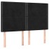 Cama box spring con colchón terciopelo negro 140x200
