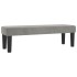 Cama box spring con colchón terciopelo gris claro 140x200