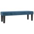 Cama box spring con colchón terciopelo azul oscuro 160x200