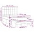 Cama box spring con colchón terciopelo azul oscuro 140x190