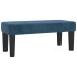 Cama box spring con colchón terciopelo azul oscuro 120x200