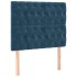 Cama box spring con colchón terciopelo azul oscuro 90x190