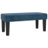 Cama box spring con colchón terciopelo azul oscuro 90x190