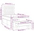 Cama box spring con colchón terciopelo azul oscuro 90x190