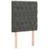 Cama box spring con colchón terciopelo gris oscuro 80x200