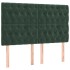 Cama box spring con colchón terciopelo verde oscuro 140x200