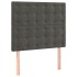 Cama box spring con colchón terciopelo gris oscuro 100x200