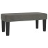 Cama box spring con colchón terciopelo gris oscuro 100x200