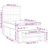 Cama box spring con colchón terciopelo gris oscuro 100x200