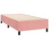 Cama box spring con colchón terciopelo rosa 90x190