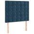 Cama box spring con colchón terciopelo azul oscuro 120x200