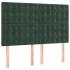 Cama box spring con colchón terciopelo verde oscuro 140x190
