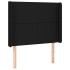 Cama box spring colchón y luces LED tela negro 100x200