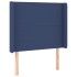 Cama box spring colchón y luces LED tela azul 90x190