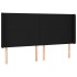 Cama box spring colchón y luces LED tela negro 160x200