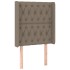 Cama box spring colchón y luces LED gris taupe 80x200