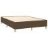 Cama box spring colchón luces LED tela marrón oscuro