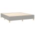 Cama box spring colchón y luces LED tela gris claro 160x200