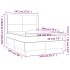 Cama box spring colchón LED cuero sintético capuchino