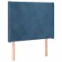 Cama box spring colchón y LED terciopelo azul oscuro 90x200