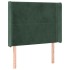 Cama box spring colchón y LED terciopelo verde oscuro 90x190