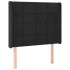 Cama box spring colchón y LED terciopelo negro 90x200
