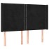 Cama box spring colchón y LED terciopelo negro 140x190