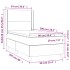 Cama box spring colchón y LED terciopelo rosa 90x200