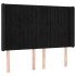 Cama box spring colchón y LED terciopelo negro 140x200