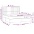 Cama box spring colchón y LED terciopelo gris oscuro 180x200