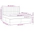 Cama box spring colchón y LED terciopelo gris claro 160x200
