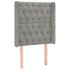 Cama box spring colchón y LED terciopelo gris claro 80x200