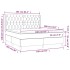 Cama box spring colchón y LED terciopelo rosa 160x200