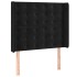 Cama box spring colchón y LED terciopelo negro 90x190