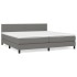 Cama box spring con colchón tela gris oscuro 200x200