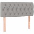 Cama box spring con colchón tela gris claro 100x200