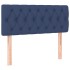Cama box spring con colchón tela azul 90x200