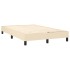 Cama box spring con colchón tela color crema 120x200