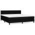 Cama box spring con colchón tela negro 180x200