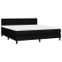 Cama box spring con colchón tela negro 180x200