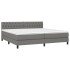 Cama box spring con colchón tela gris oscuro 200x200
